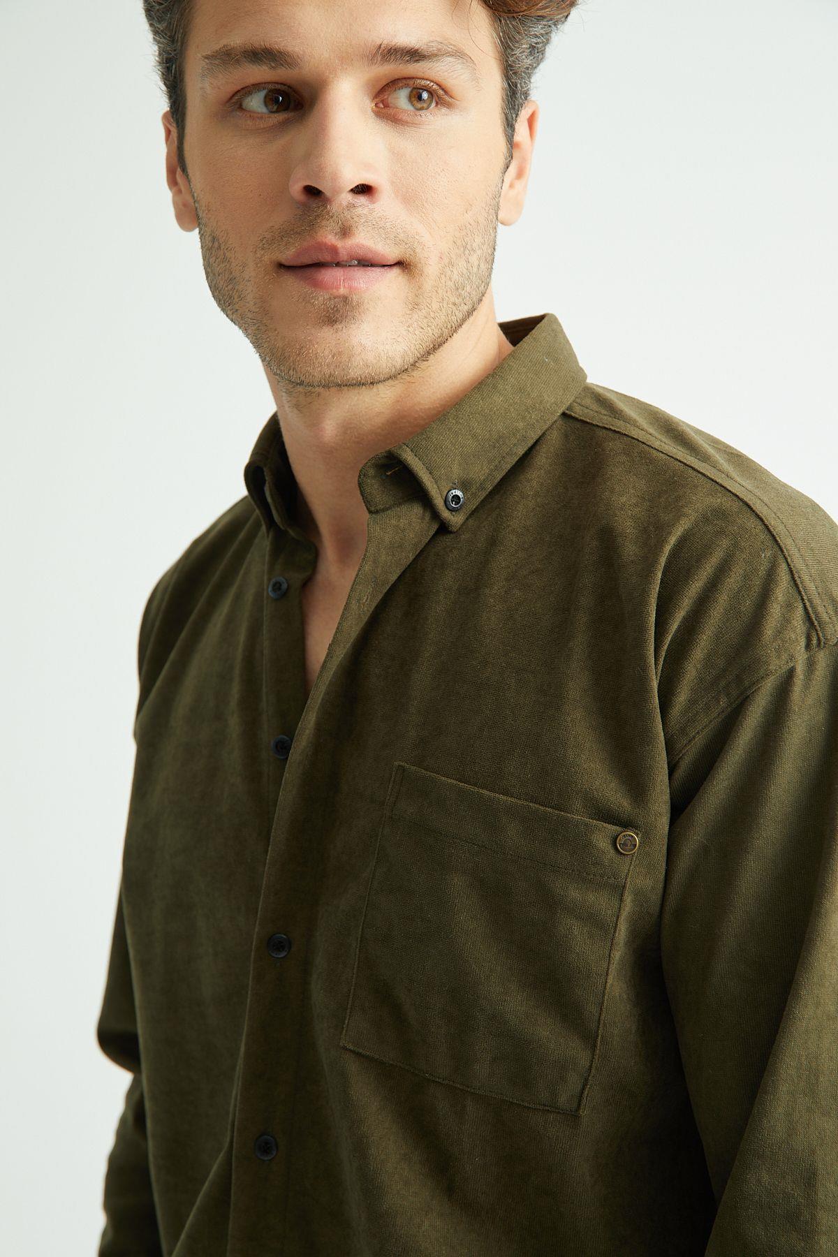 Wholesale Men's Regular Fit Winter Corduroy Shirt  