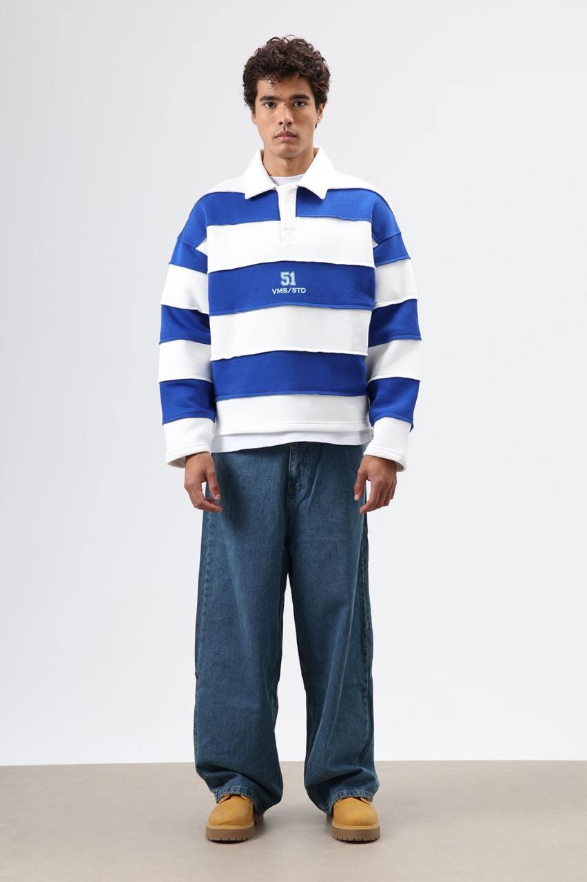 Wholesale Men's Sax Blue Sweatshirt  1604W26-V70-128