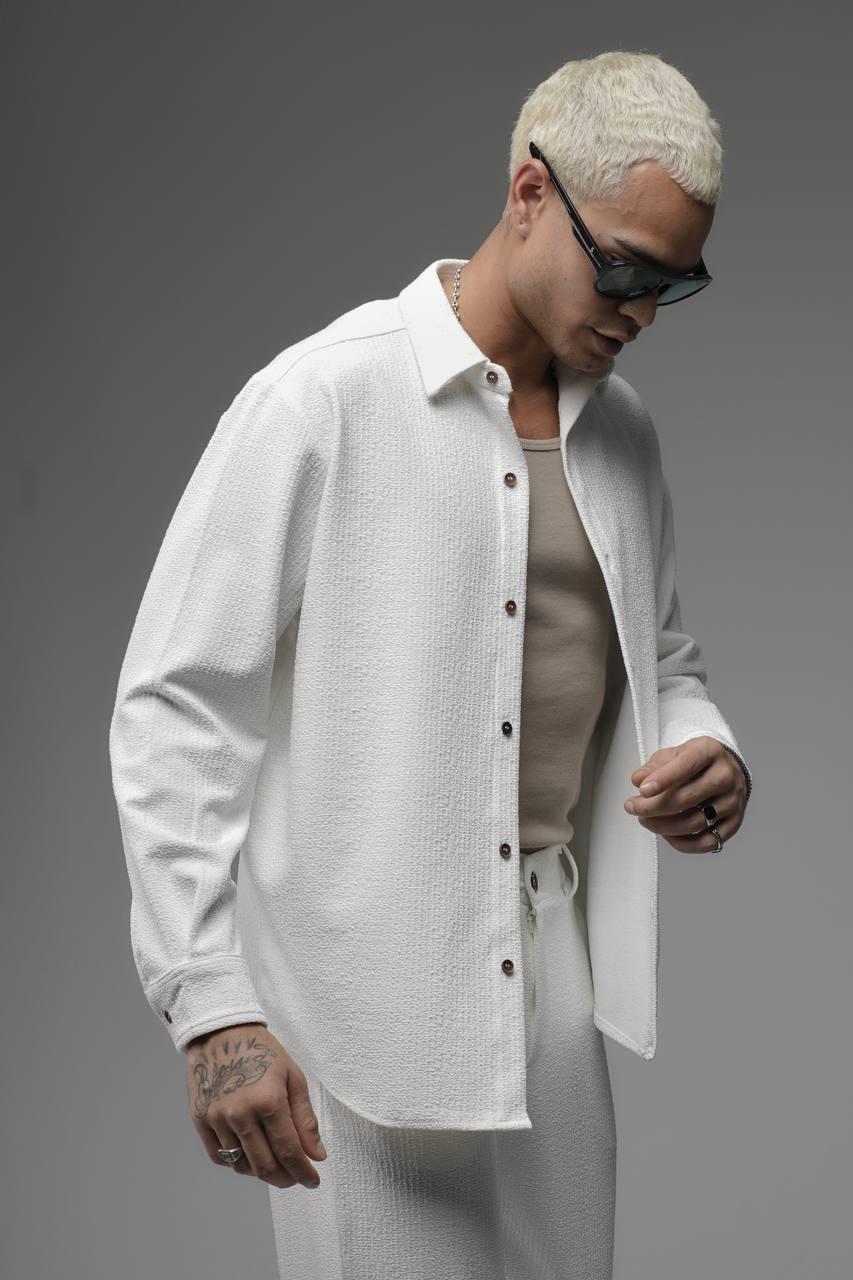Wholesale Men's White Shirt and Trouser Suit 1690W26-152