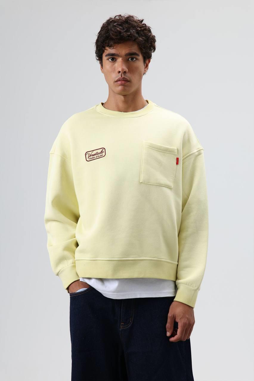 Wholesale Men's Yellow Sweatshirt  1604W26-V70-124
