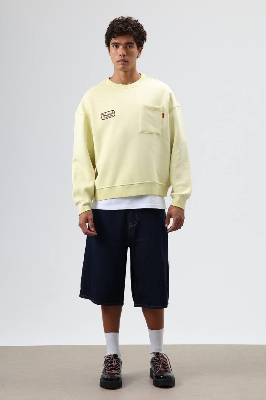 Wholesale Men's Yellow Sweatshirt  1604W26-V70-124