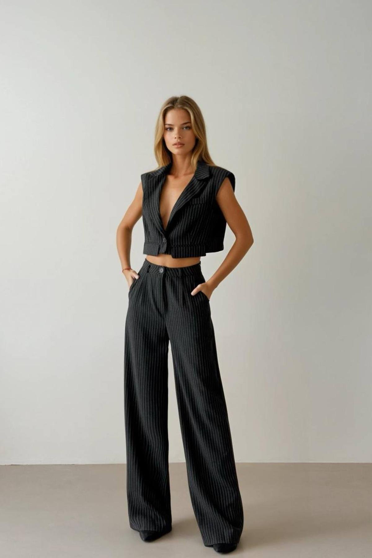 Wholesale Women Anthracite Suit 730070