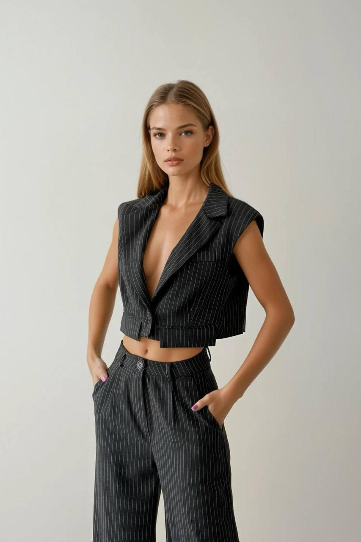 Wholesale Women Anthracite Suit 730070