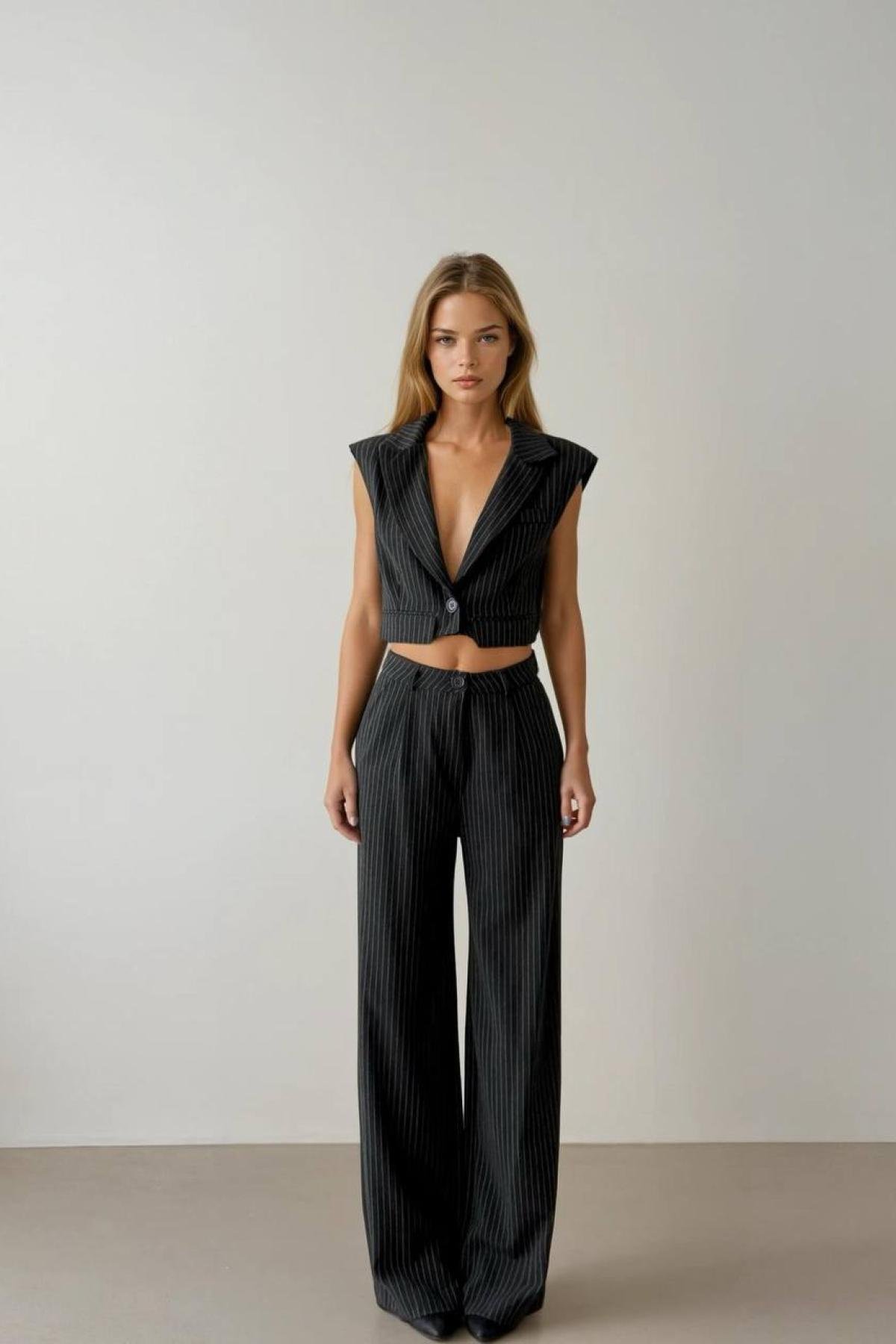Wholesale Women Anthracite Suit 730070