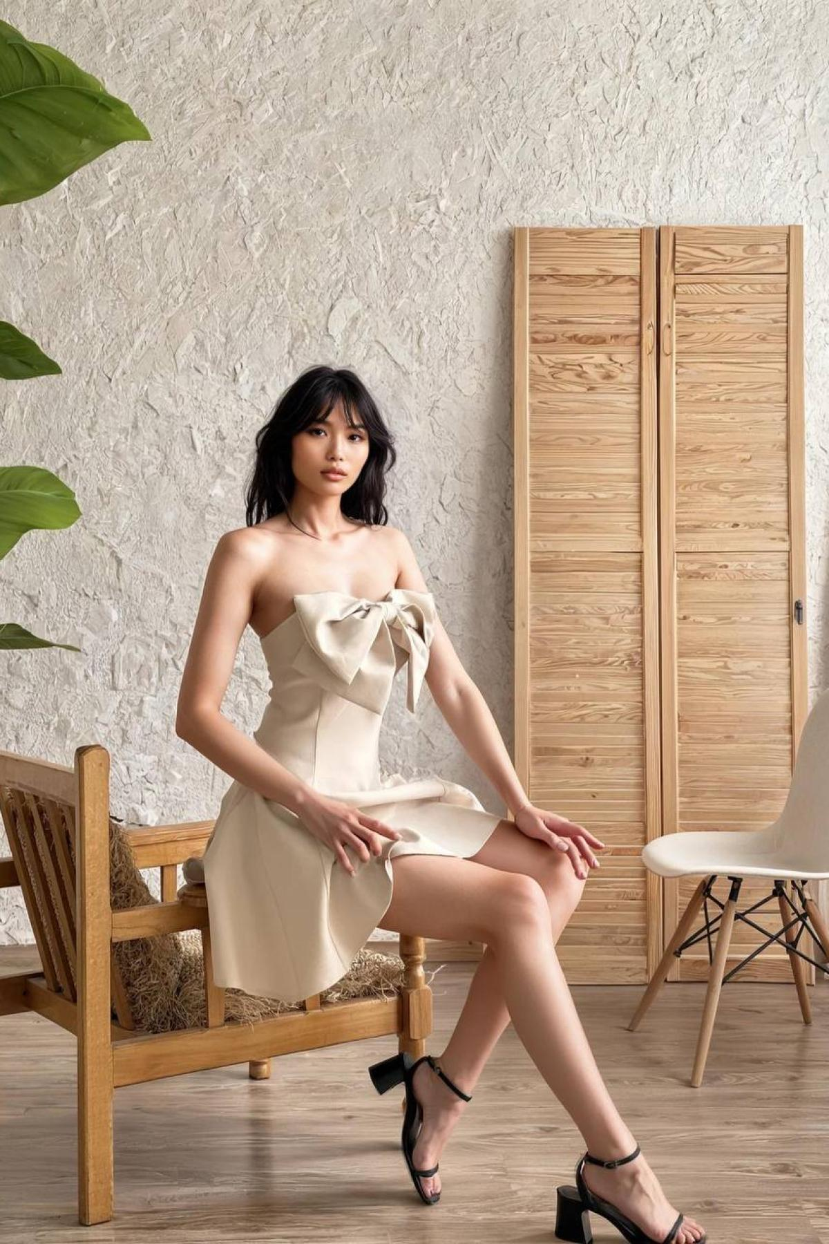 Wholesale Women Beige Mini Dress 732674
