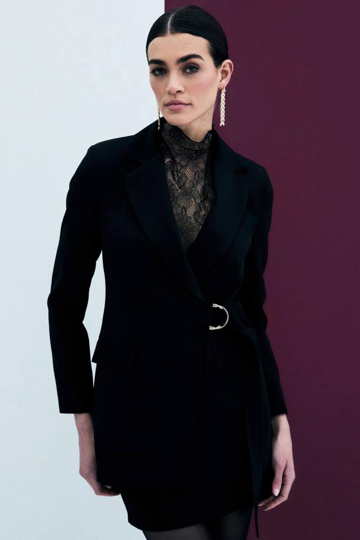 Wholesale Women Black Blazer Jacket 731311