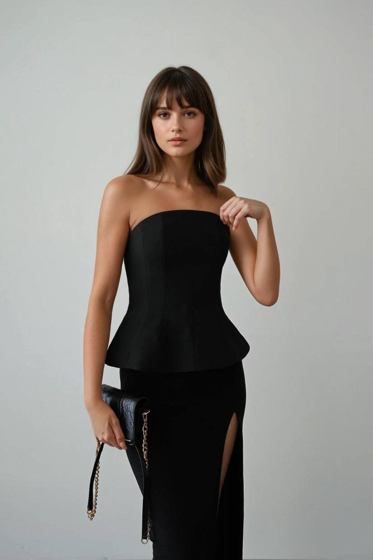 Wholesale Women Black Blouse 732480