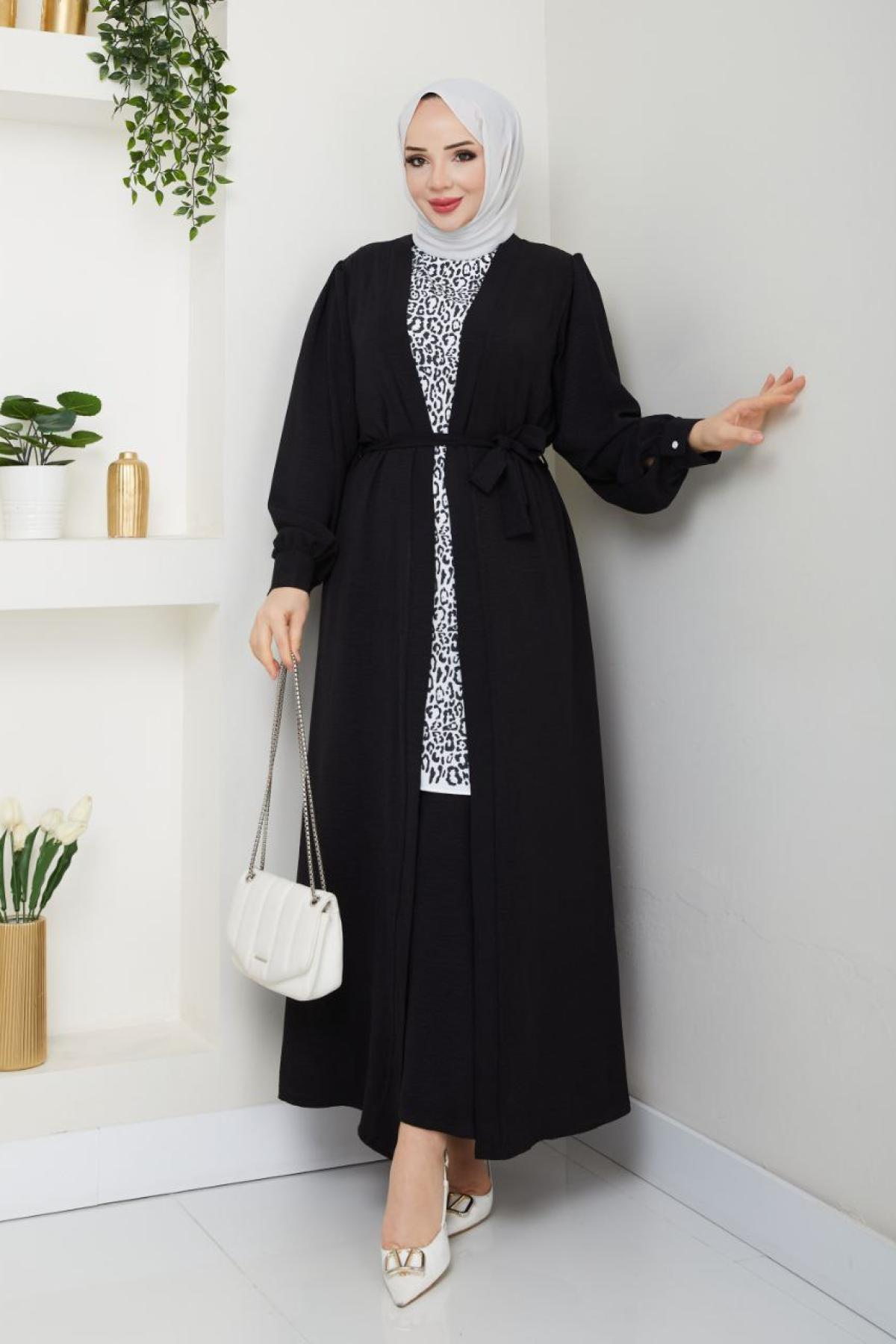 Wholesale Women Black Hijab Suit 728662