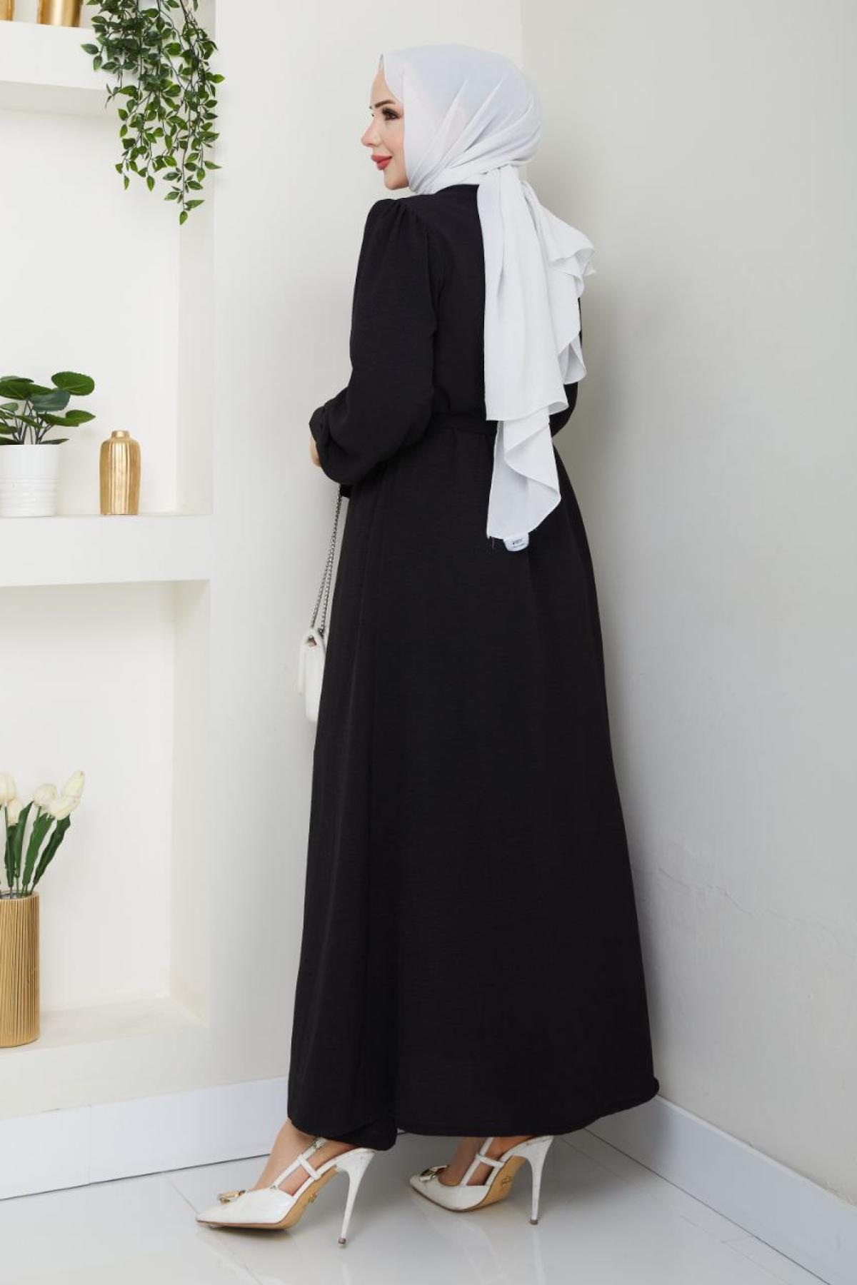 Wholesale Women Black Hijab Suit 728662