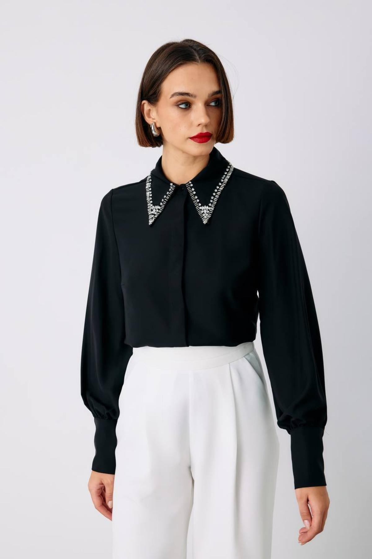 Wholesale Women Black Shirt 719206