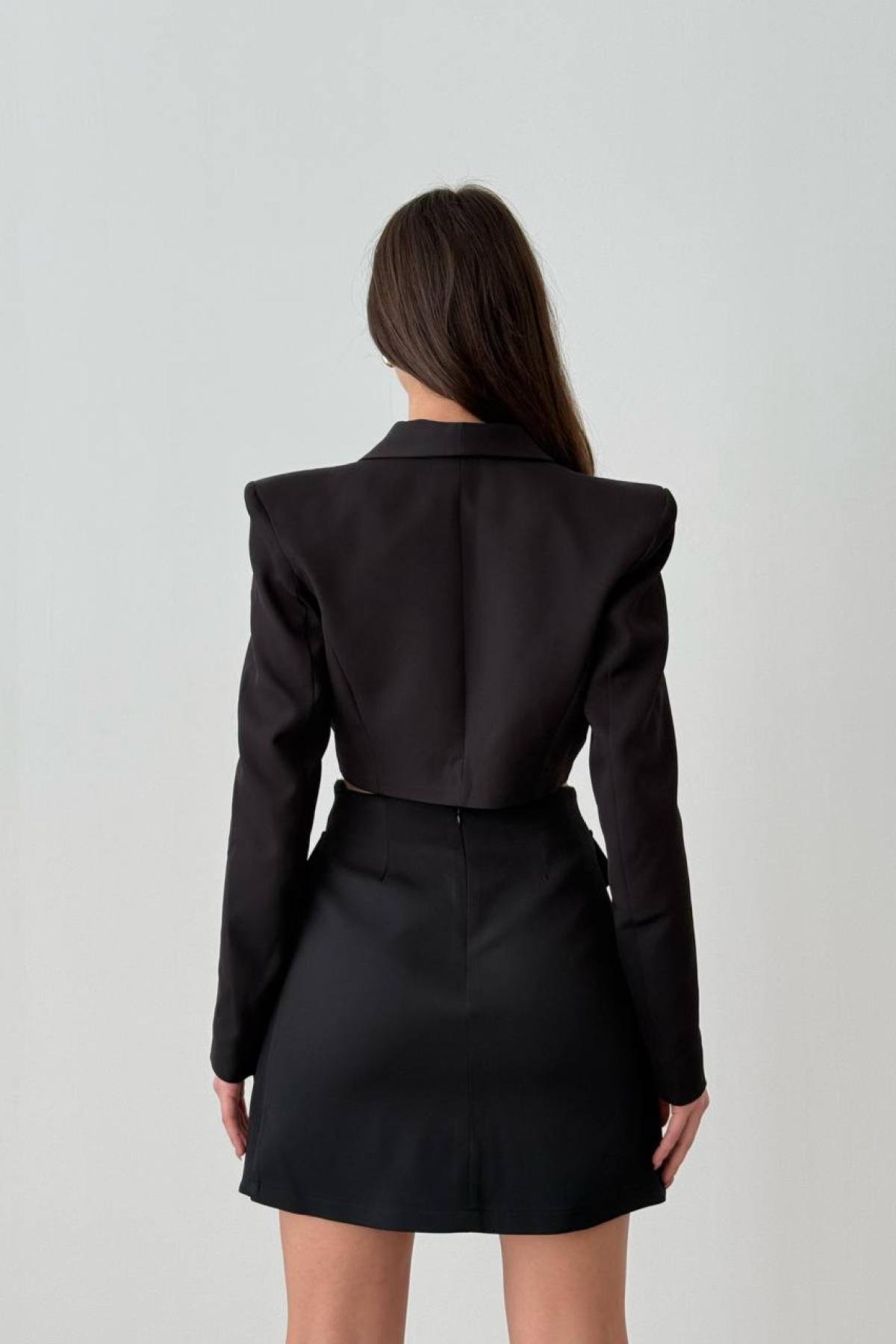 Wholesale Women Black Skirt Suit 728356
