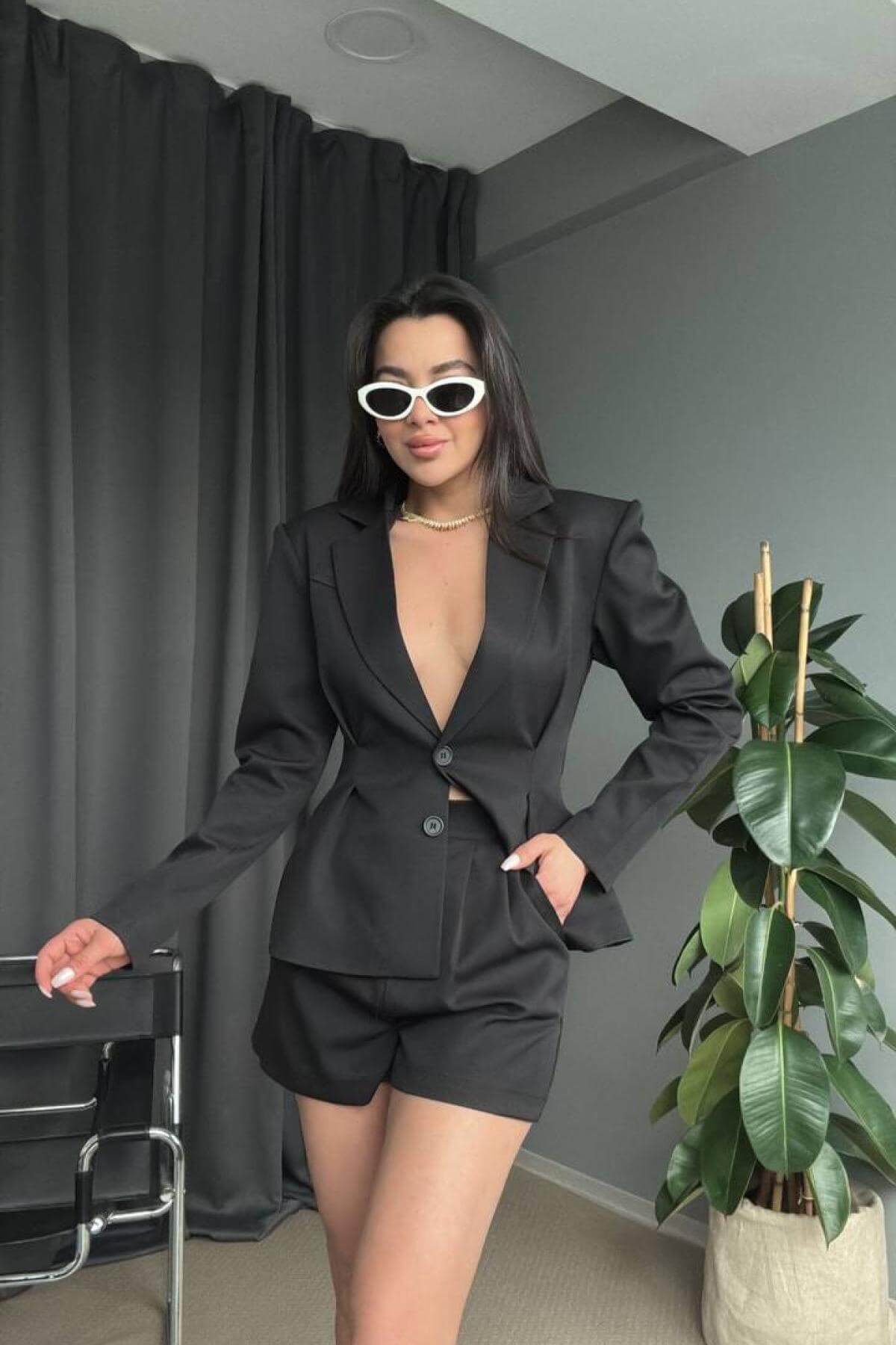 Wholesale Women Black Suit 729776