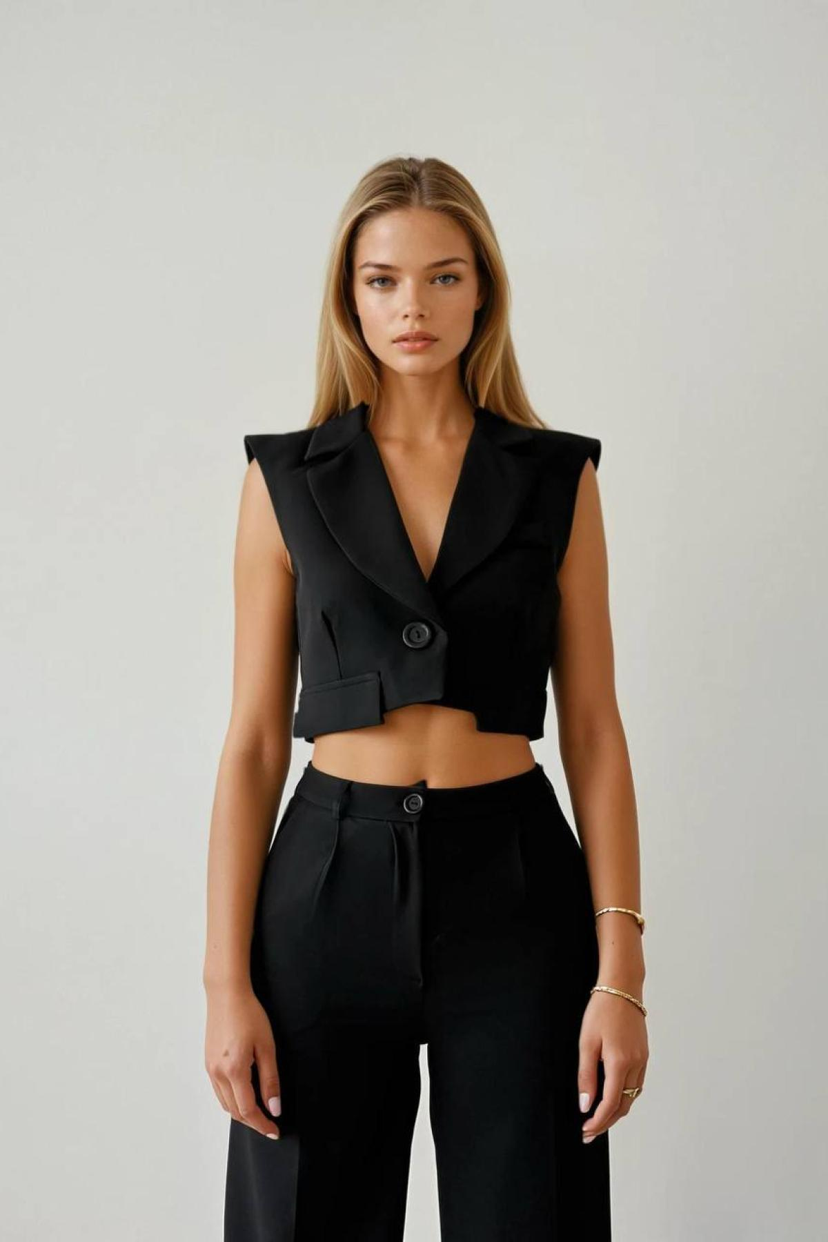 Wholesale Women Black Suit 730004