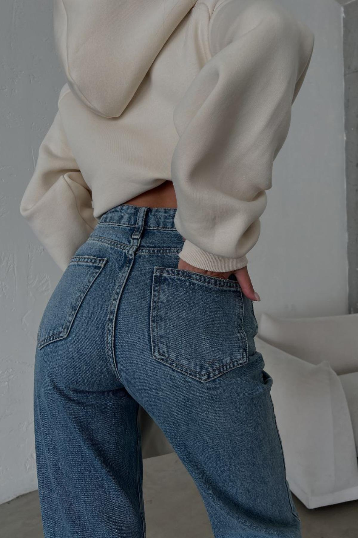 Wholesale Women Blue Bootcut Jeans 718024