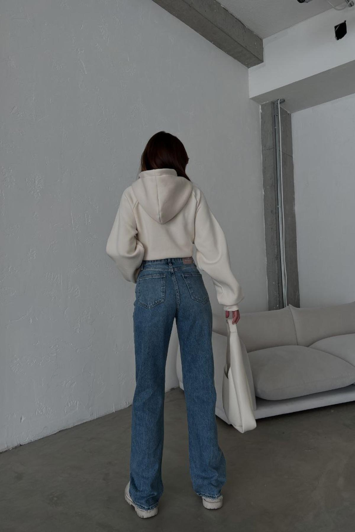 Wholesale Women Blue Bootcut Jeans 718024
