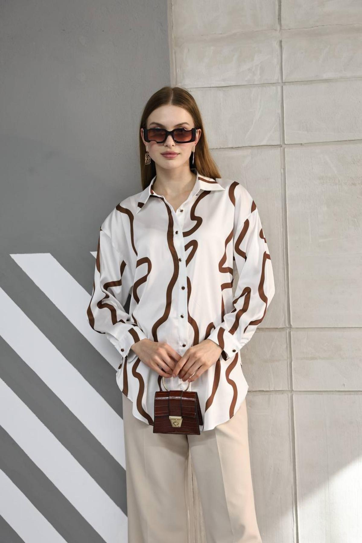 Wholesale Women Brown Shirt 718514