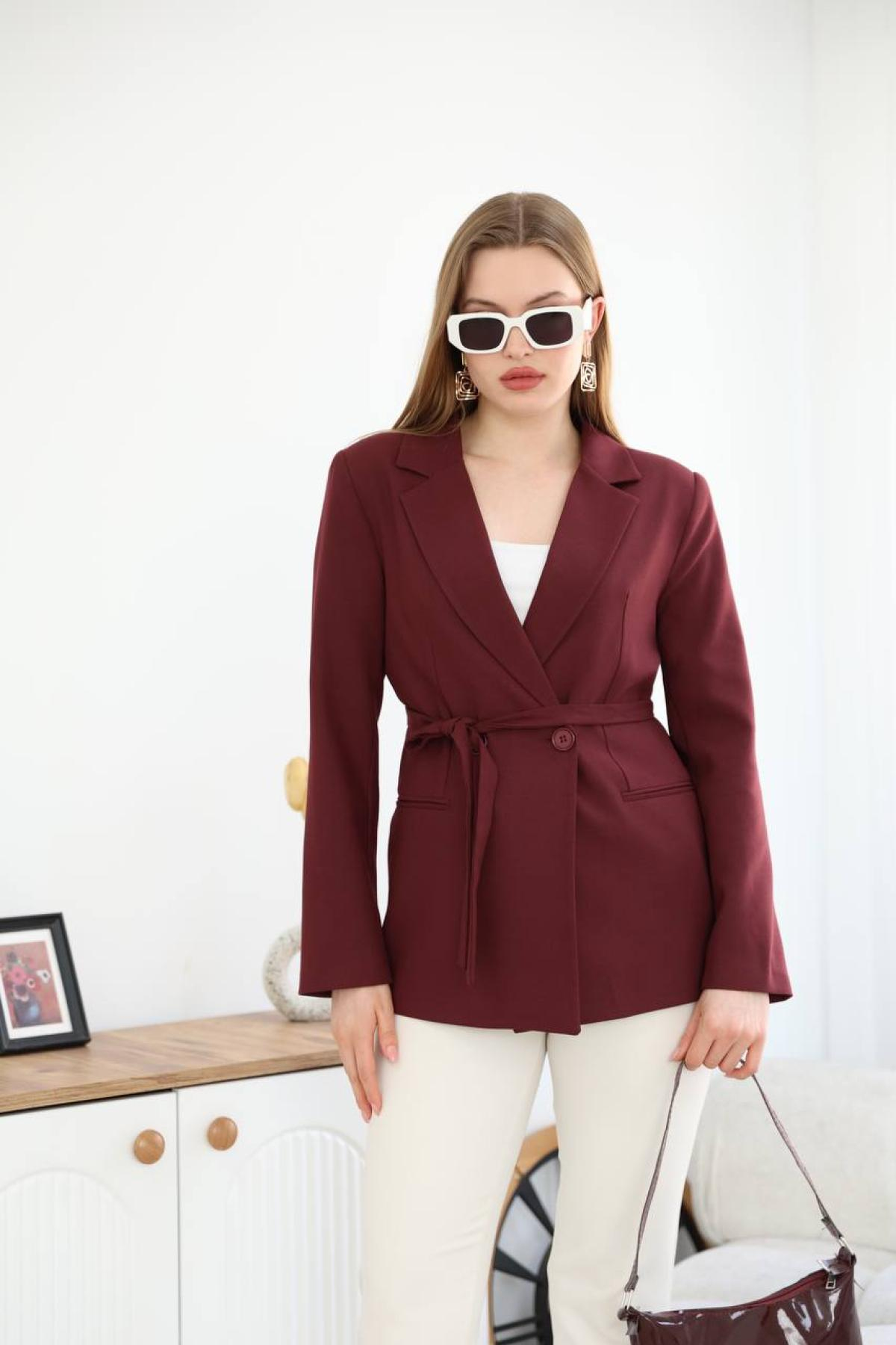 Wholesale Women Burgundy Jacket 727708