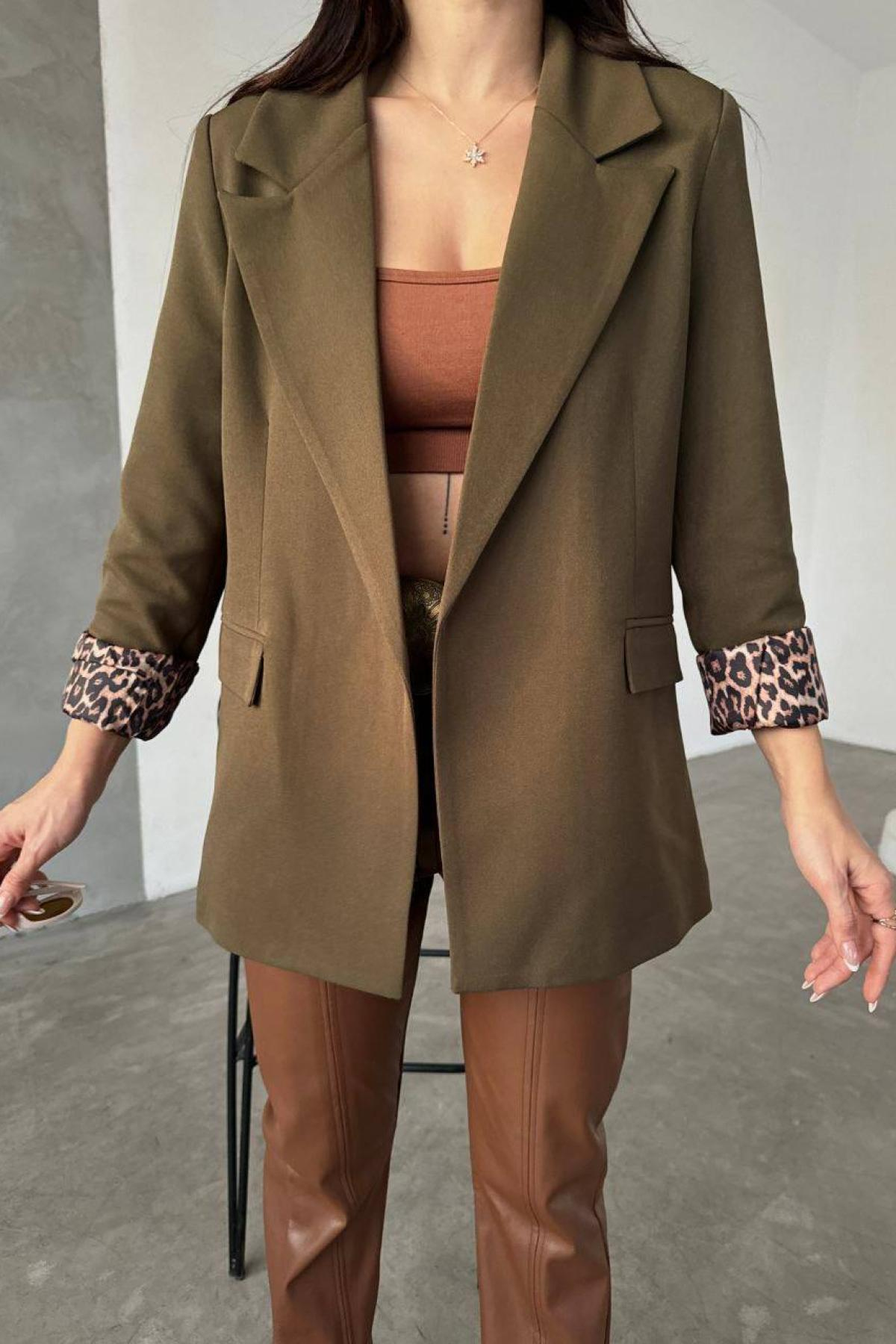 Wholesale Women Khaki  Blazer 727746