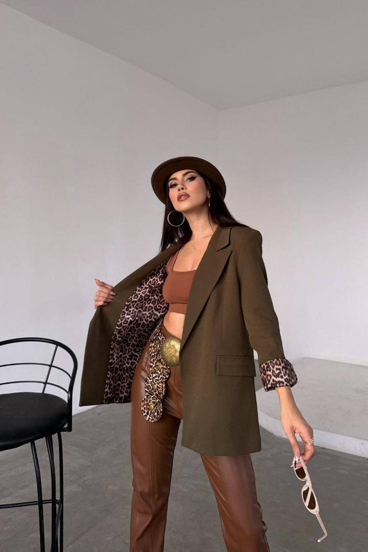 Wholesale Women Khaki  Blazer 727746