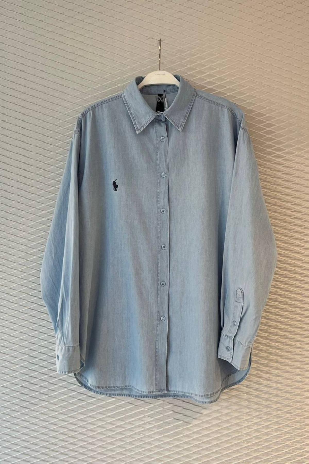 Wholesale Women Light Blue Shirt 719909