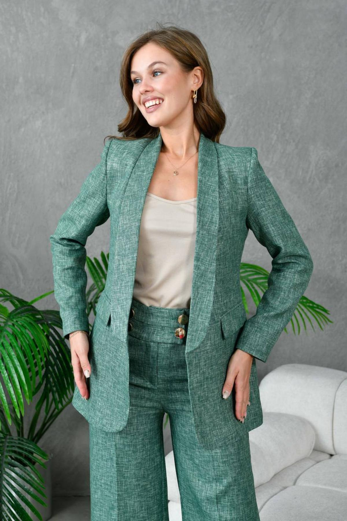 Wholesale Women Mint Two Piece Suit - Blazer and Pants Set 733426