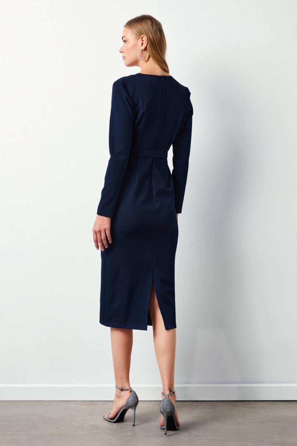 Wholesale Women Navy Midi Dress 721019