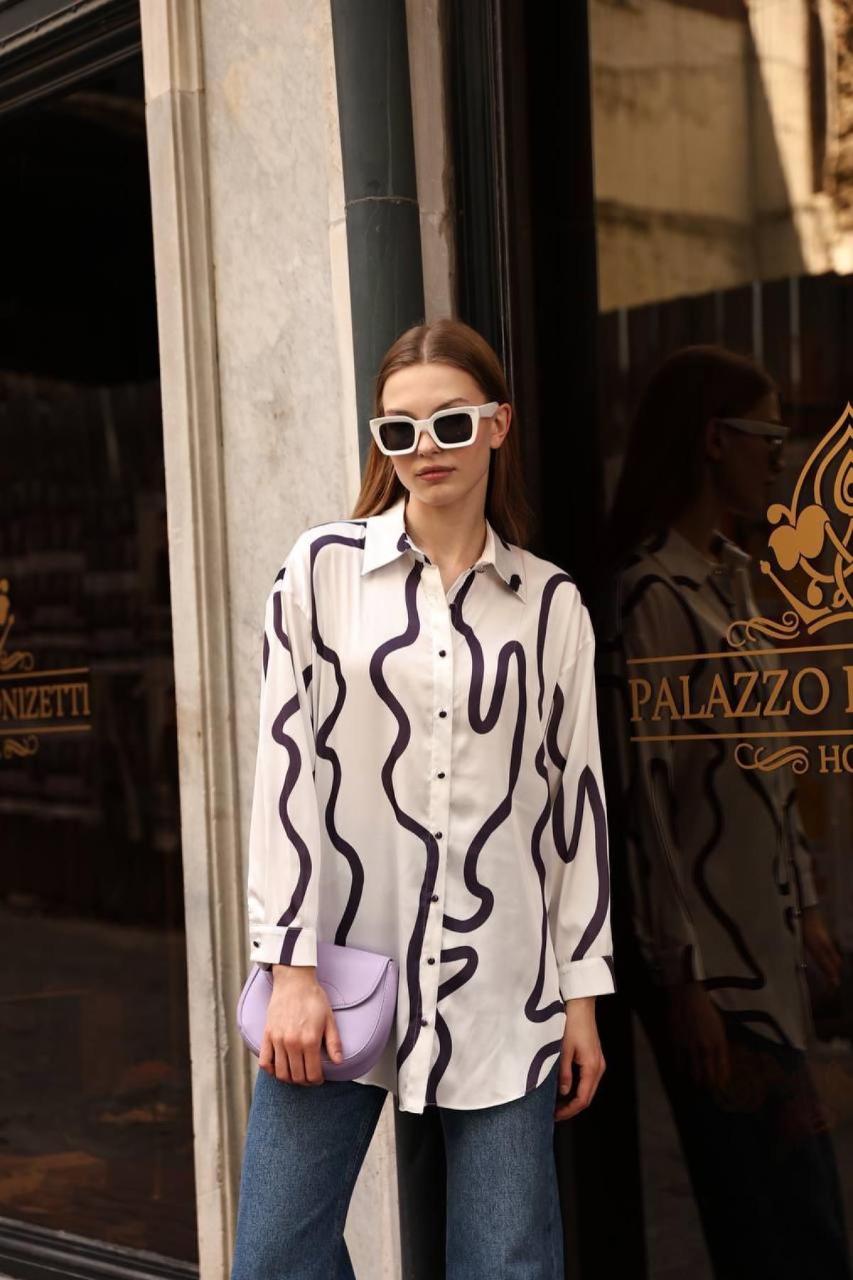 Wholesale Women Plum Purple Shirt 718515
