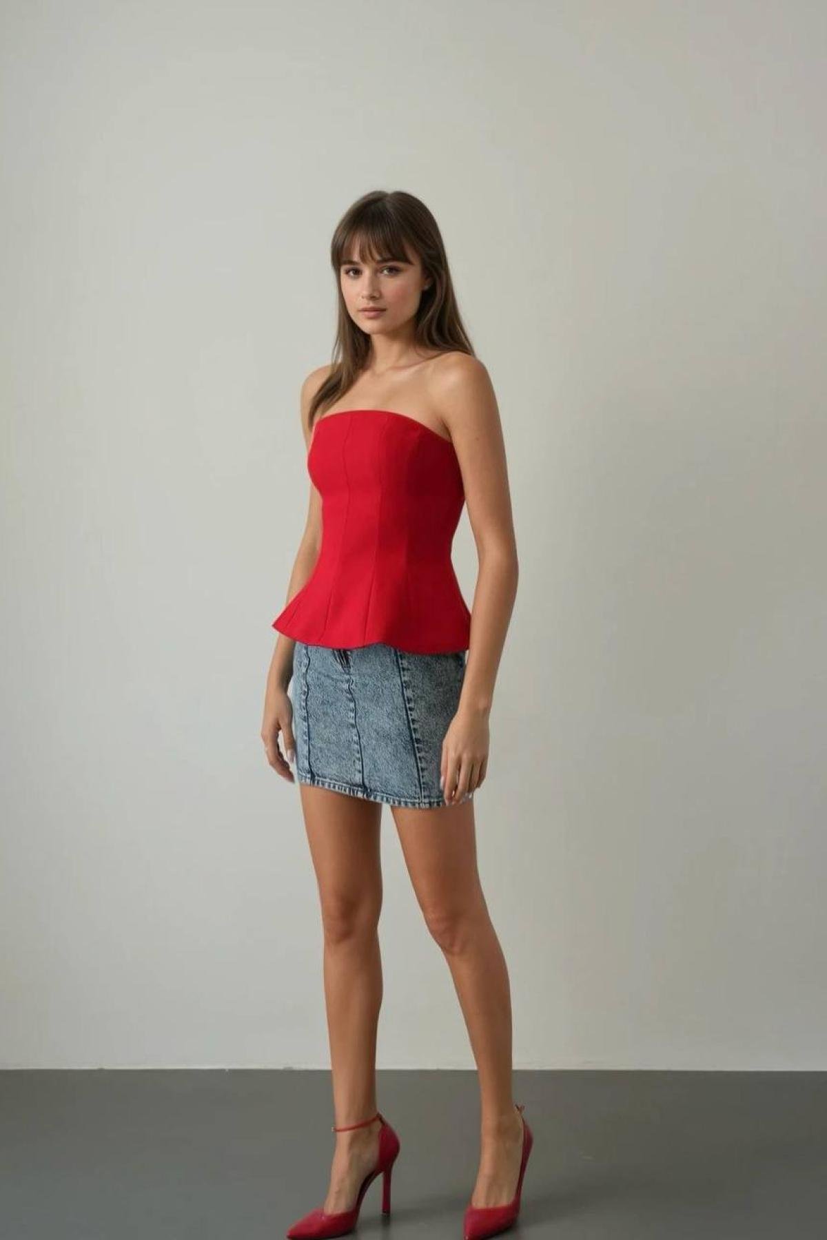 Wholesale Women Red Blouse 732482
