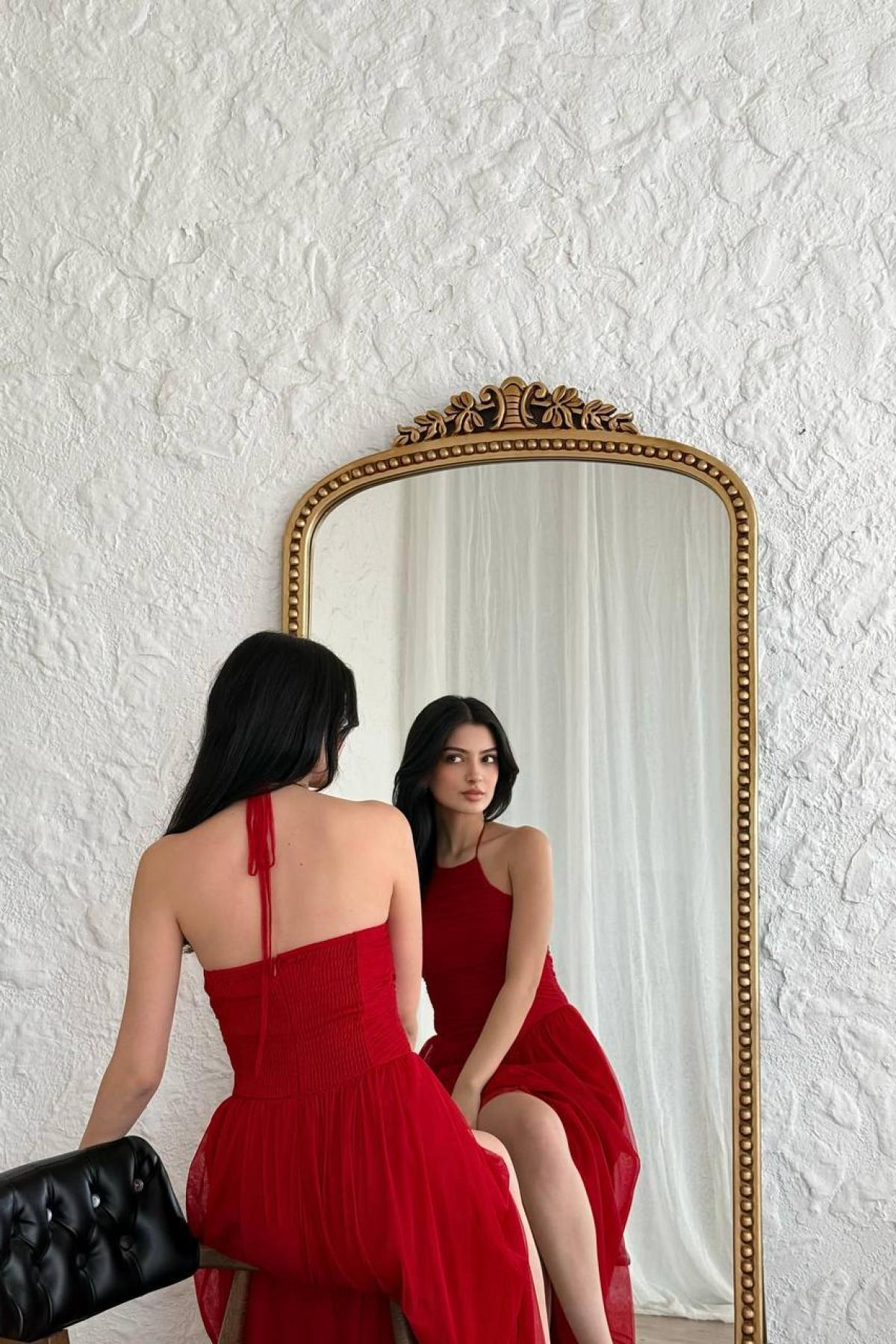 Wholesale Women Red Maxi Dress 731347