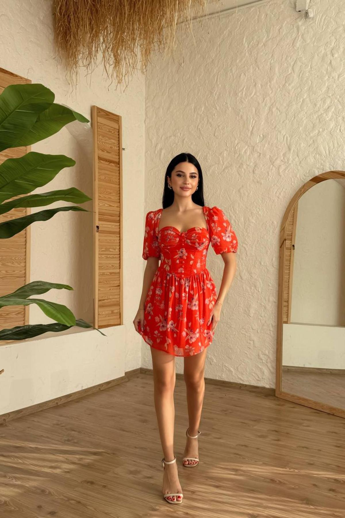 Wholesale Women Red Mini Dress 732226