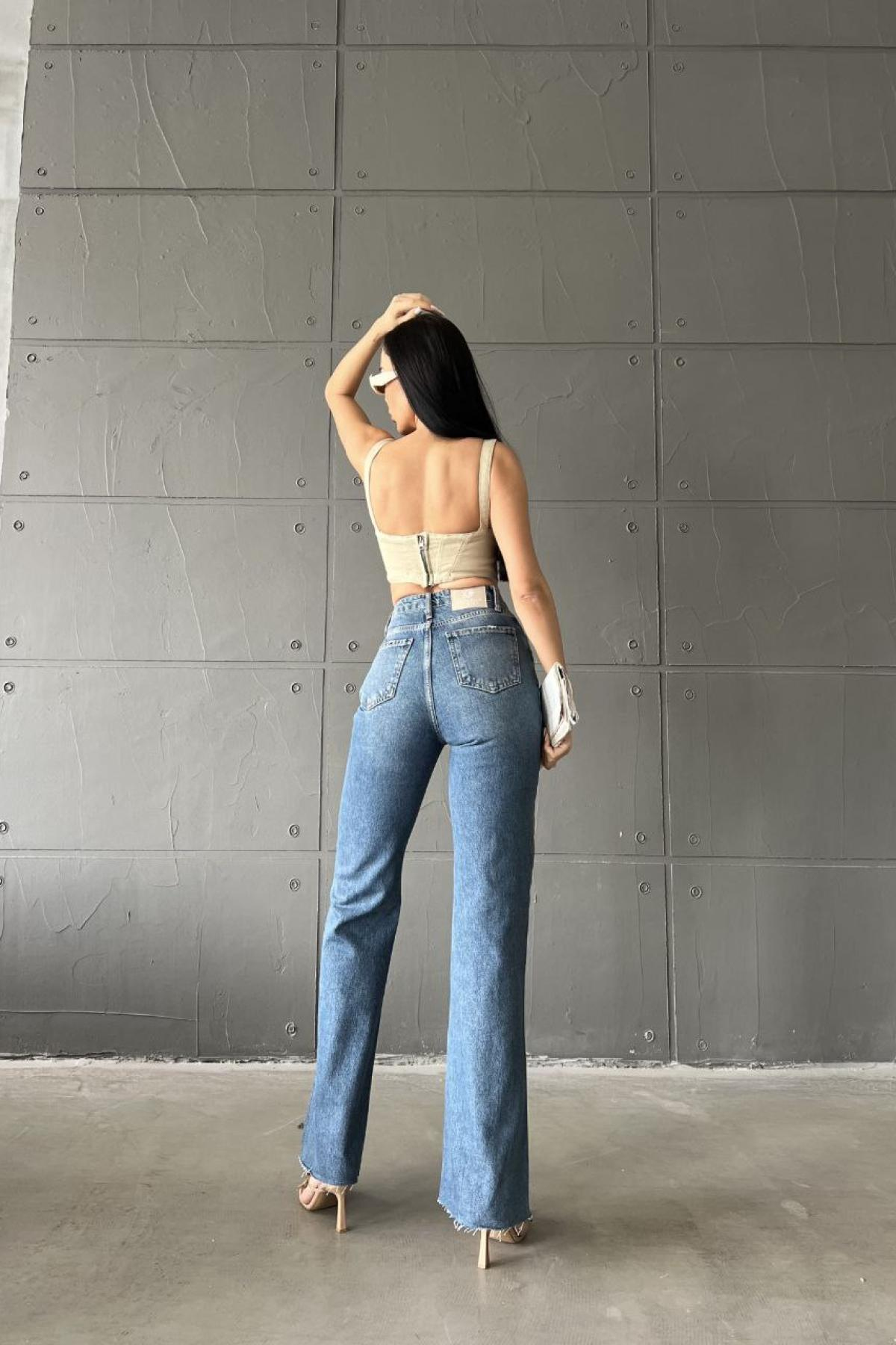 Wholesale Women Sky Blue  Bootcut Jean 737485