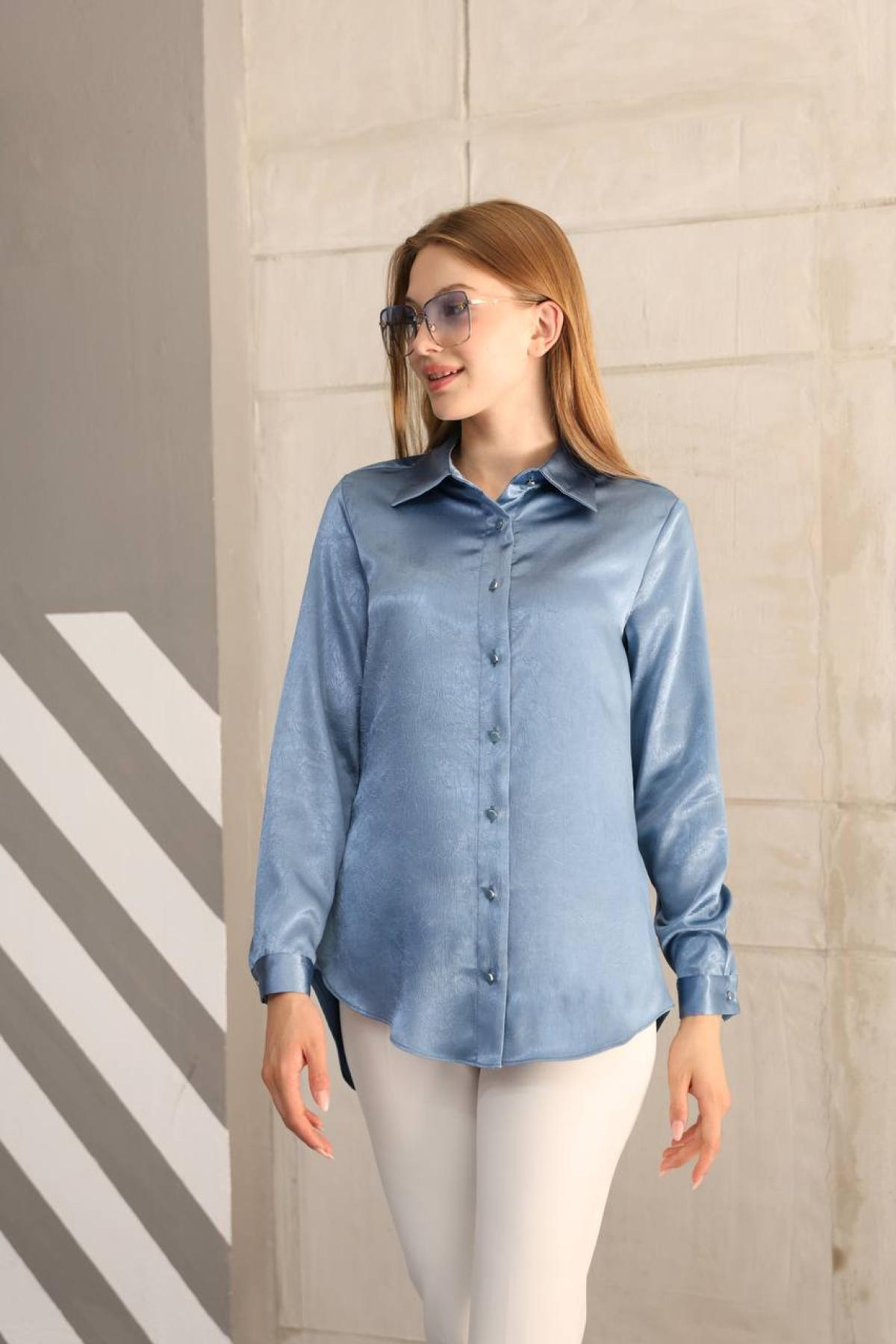 Wholesale Women Sky Blue Shirt 718479
