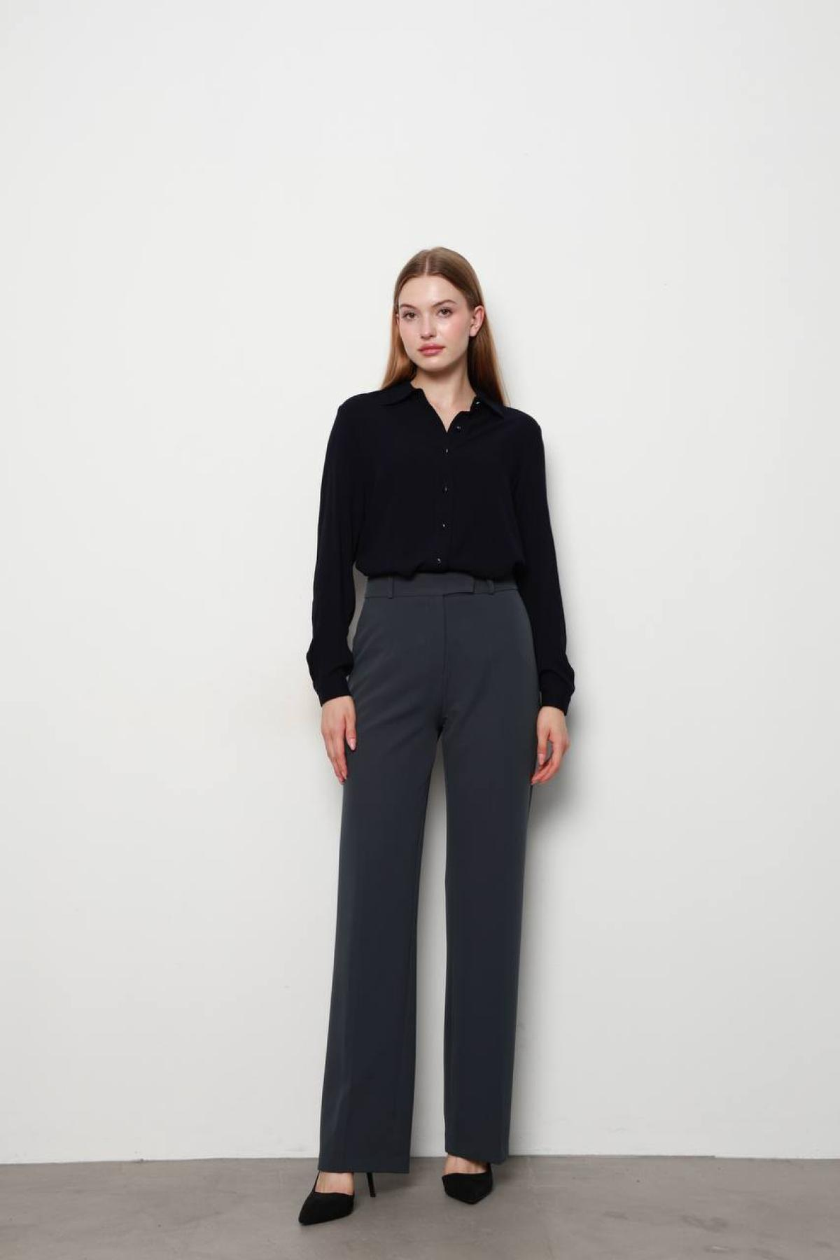 Wholesale Women  Smoke Gray Trousers 718346