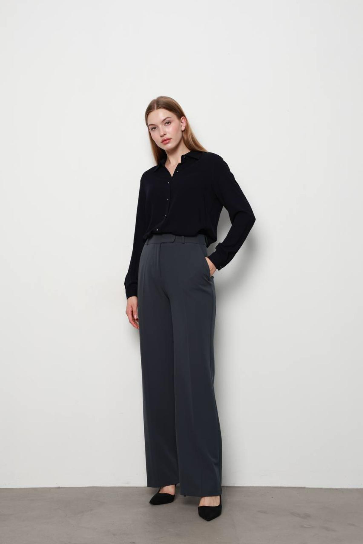 Wholesale Women  Smoke Gray Trousers 718346