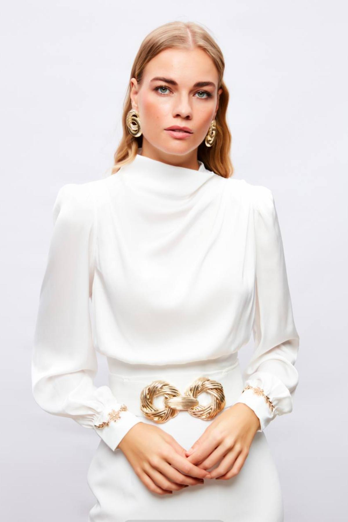 Wholesale Women White Blouse 732550