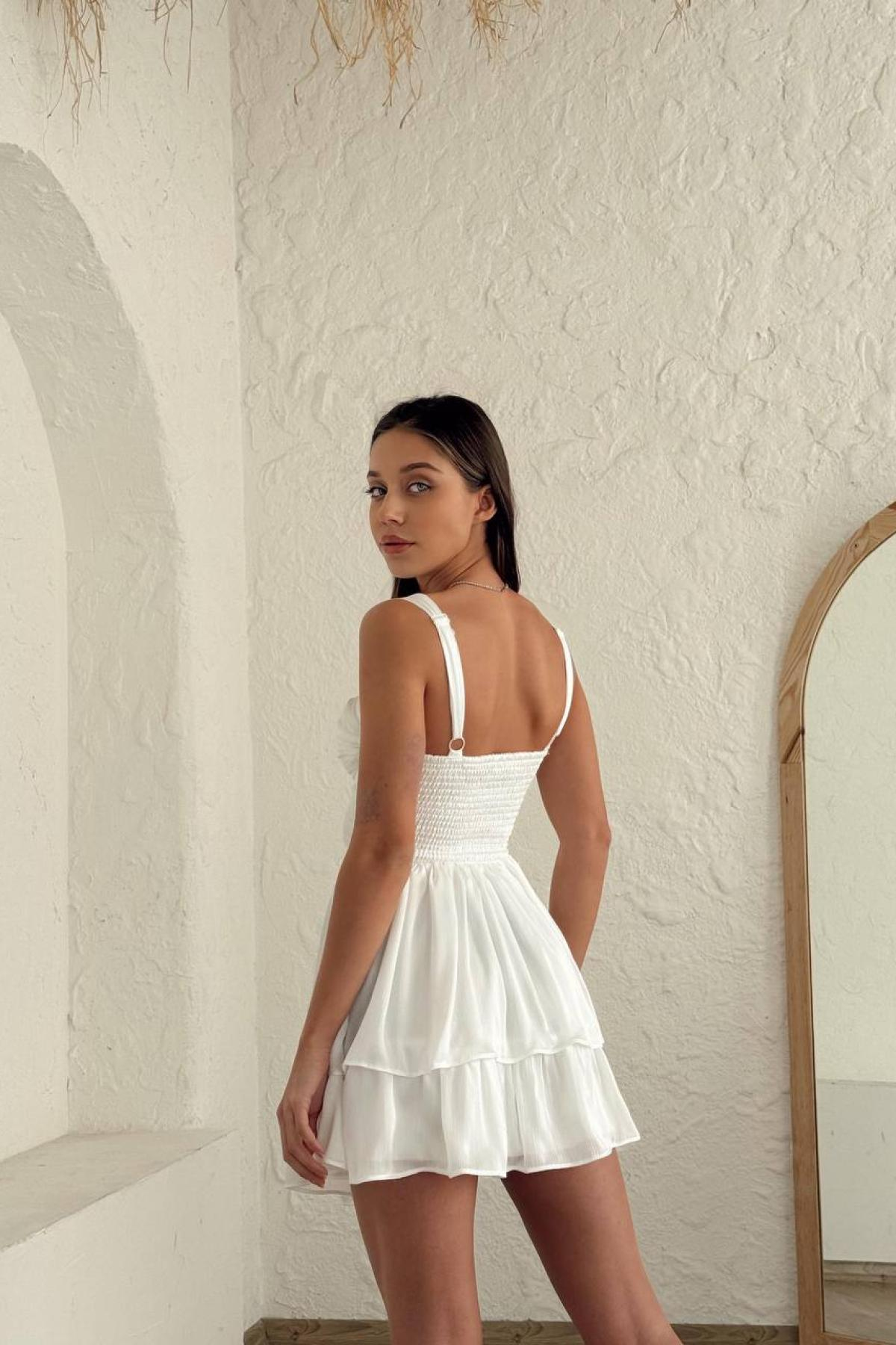 Wholesale Women White Mini Dress 720834
