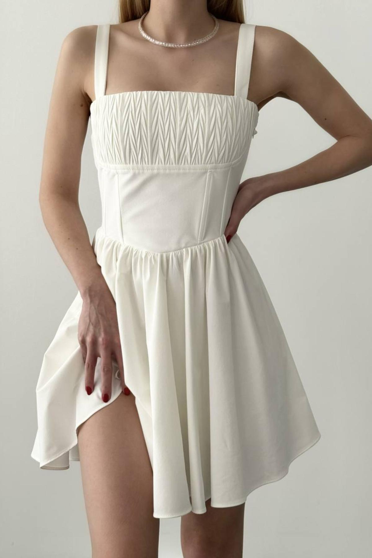 Wholesale Women White Mini Dress 735802