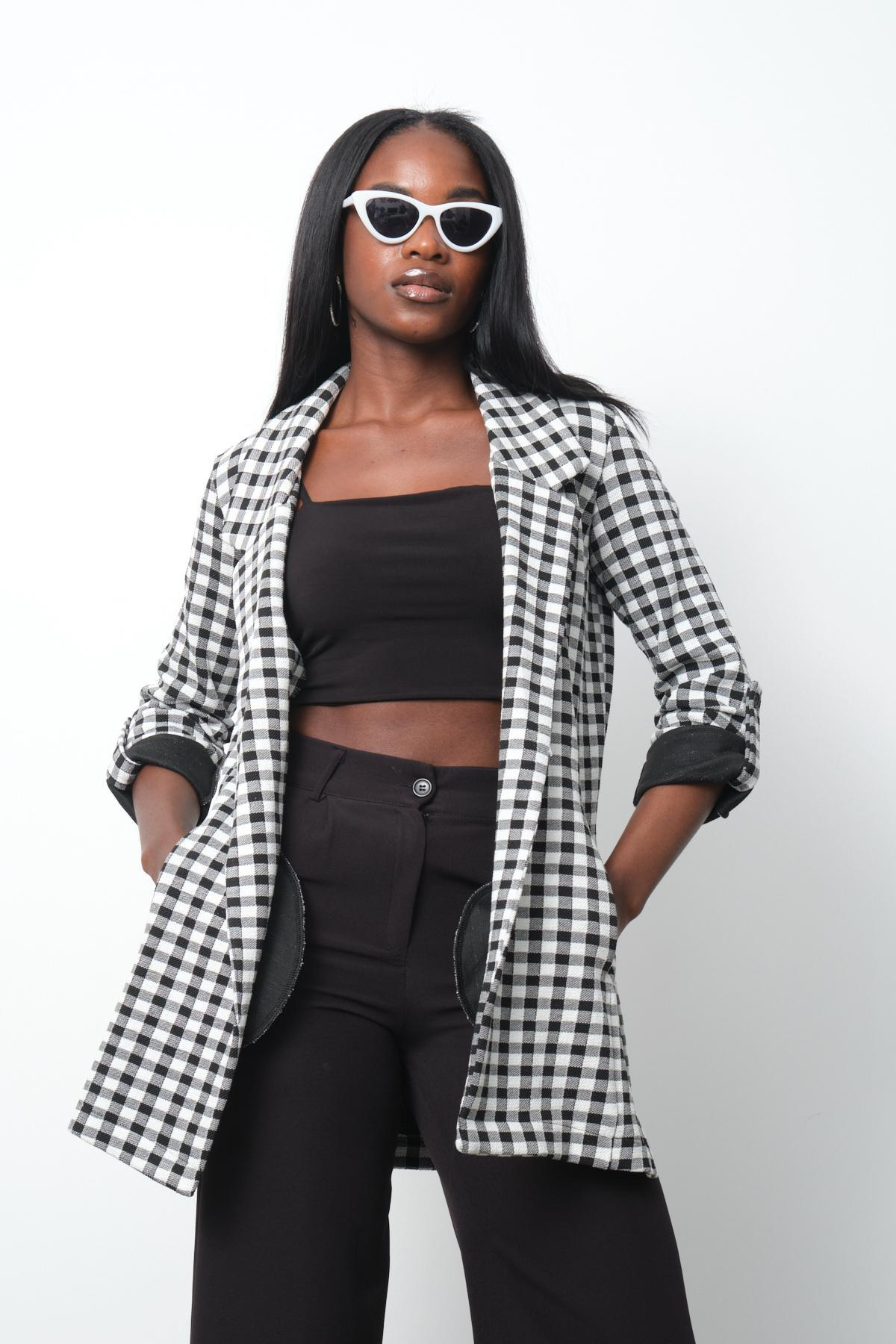 Wholesale Women White Single Breasted Lined Blazer 706403