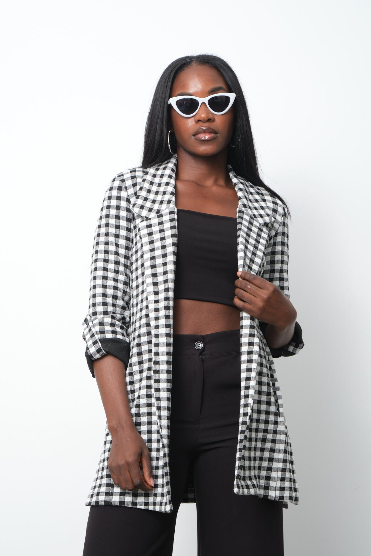 Wholesale Women White Single Breasted Lined Blazer 706403