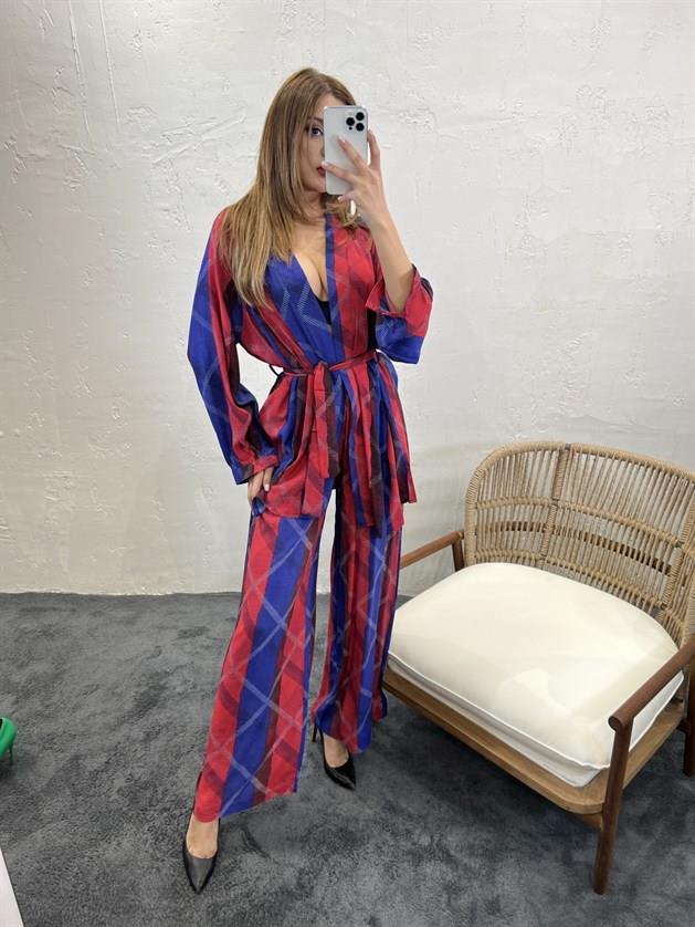 Wholesale Women's Kimono Suit Striped