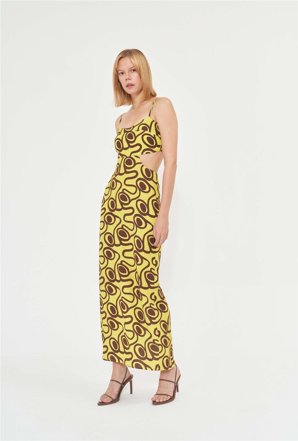 Wholesale Women's LIO Dress Lime Geometric