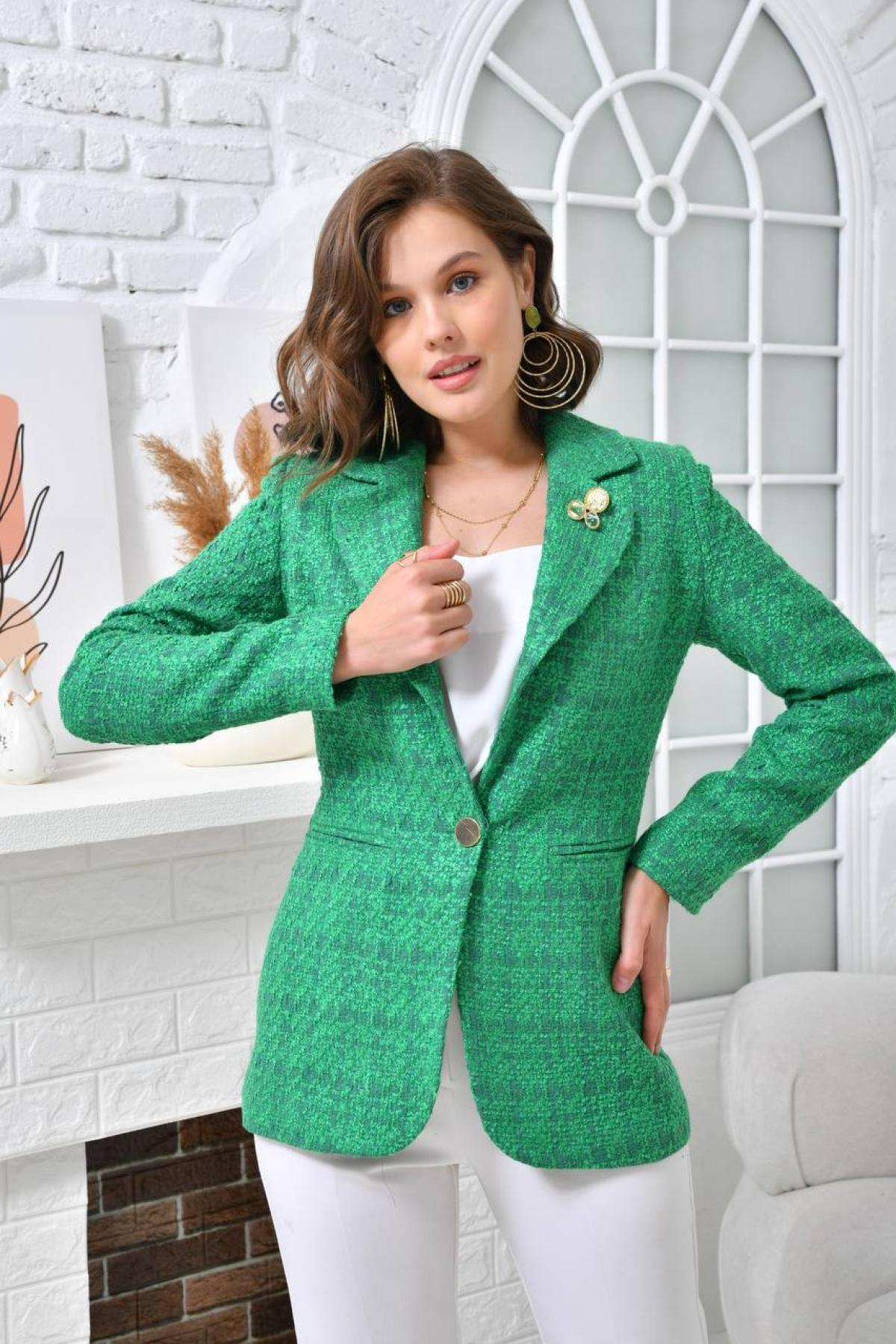 Women blazer jacket wholesale Green color 697181