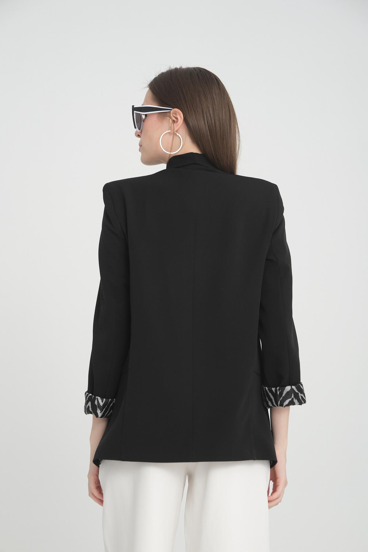 Women blazer suit jacket lined wholesale Black color 698849