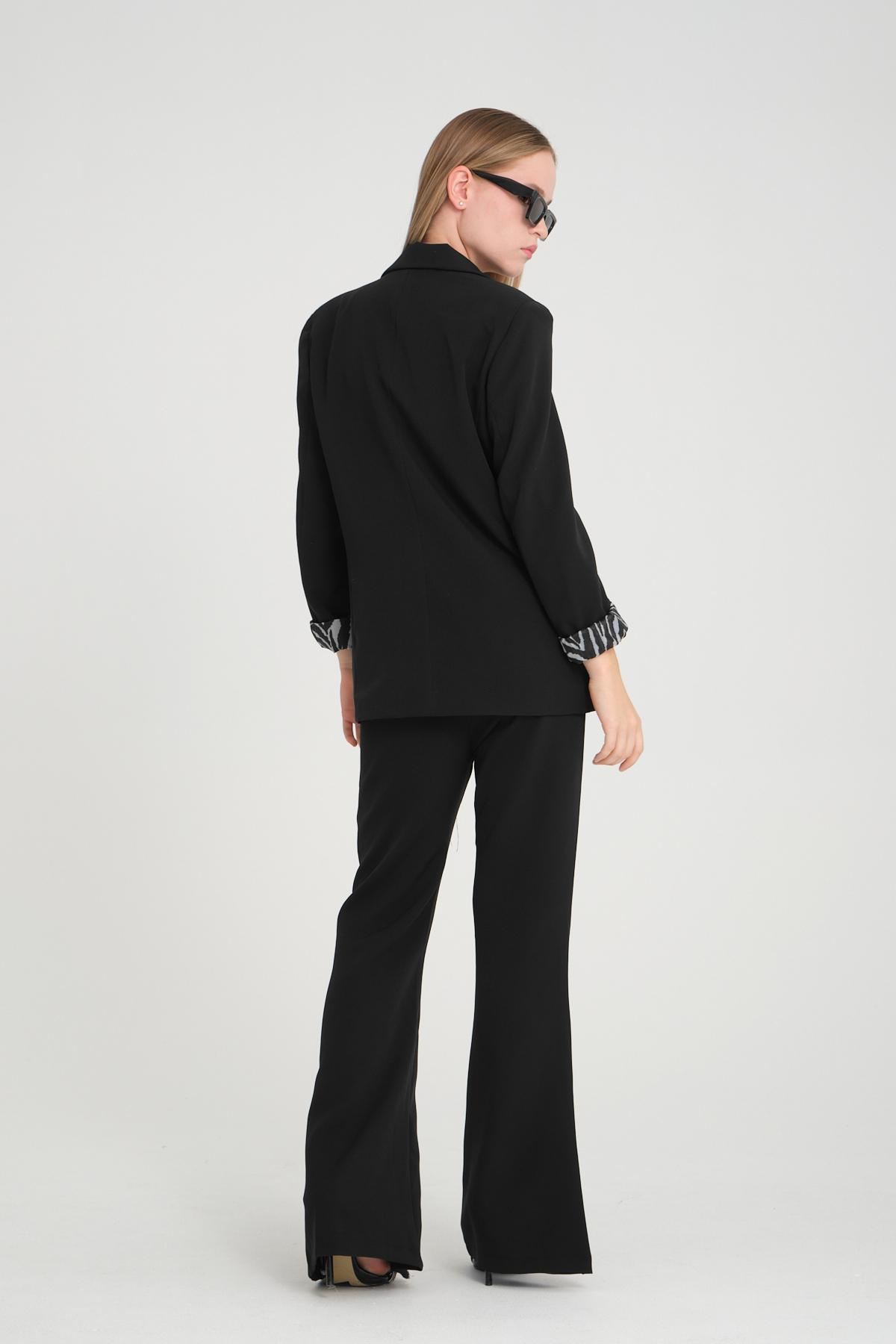 Women blazer suit jacket lined wholesale Black color 698857