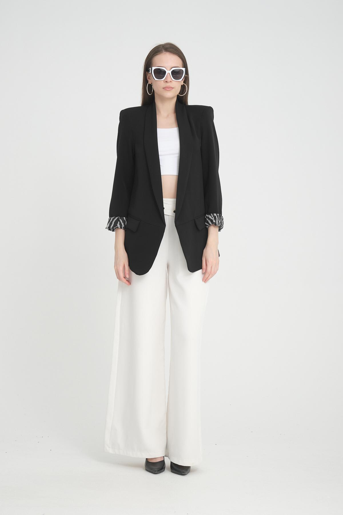 Women blazer suit jacket lined wholesale Black color 698849