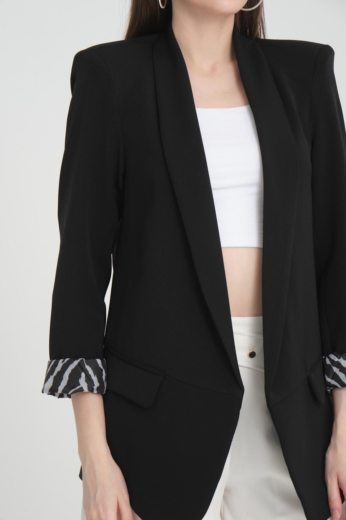 Women blazer suit jacket lined wholesale Black color 698849