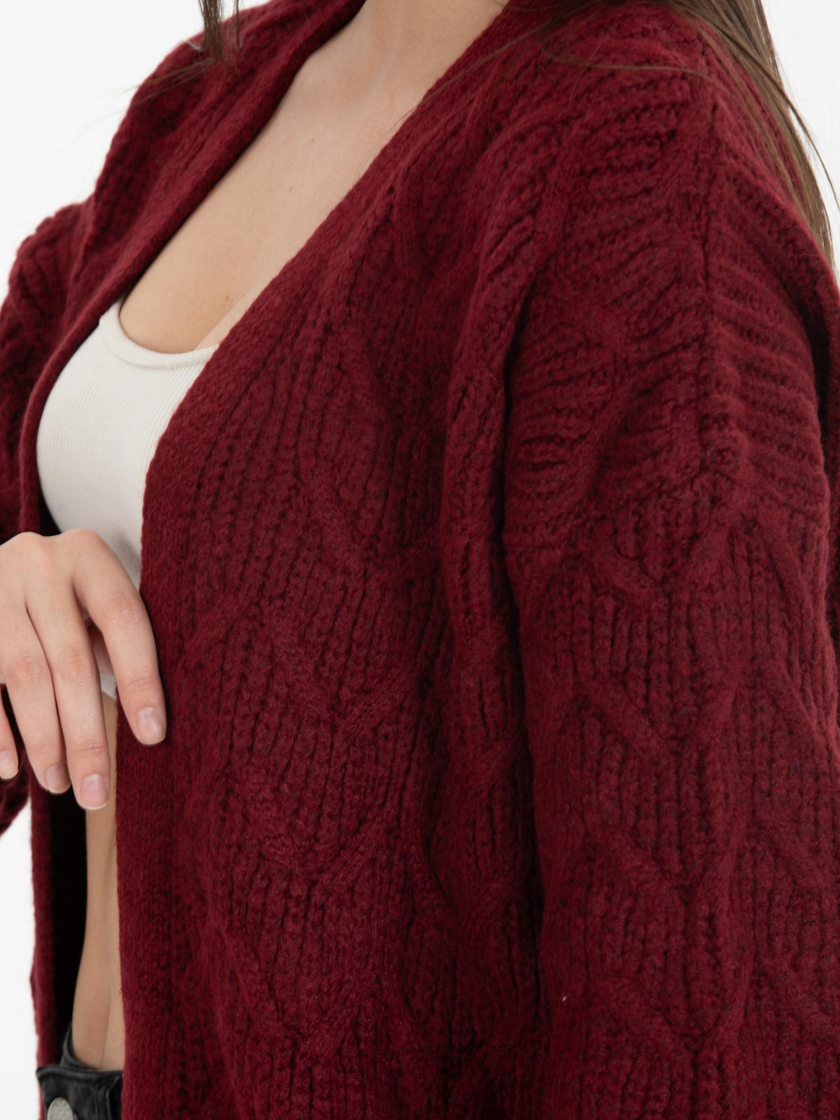 Women cardigan wholesale Burgundy color