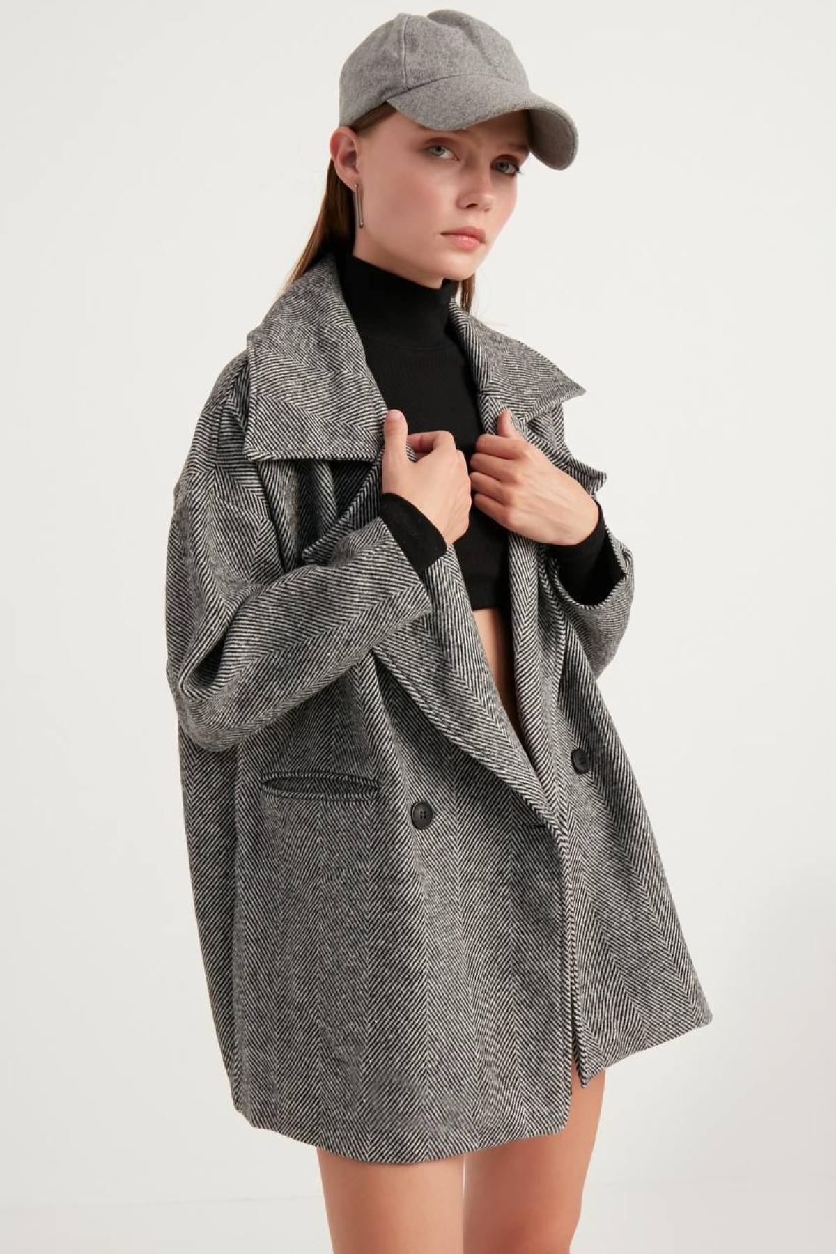 Women coat wholesale Anthracite color 699620