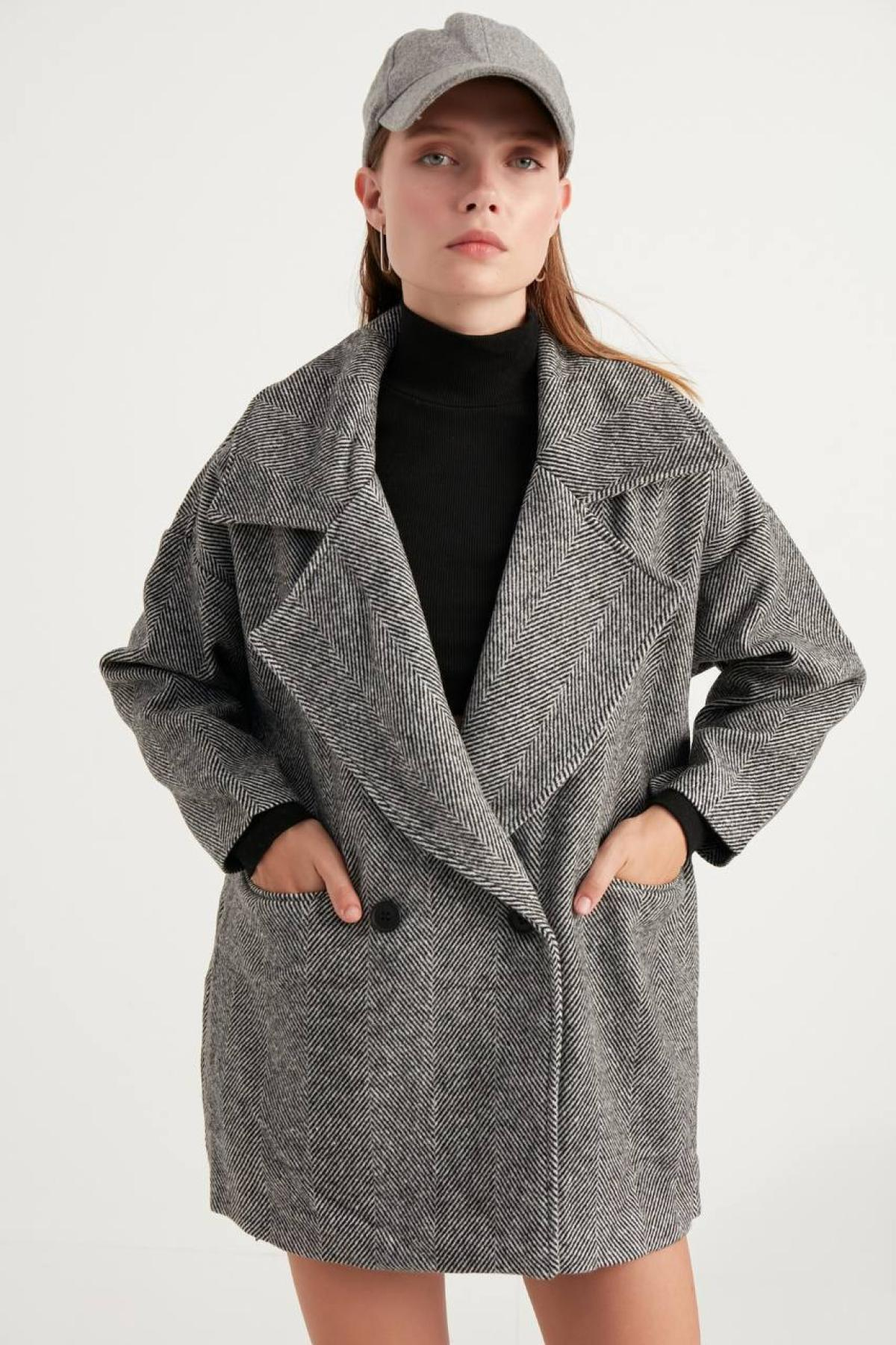Women coat wholesale Anthracite color 699620