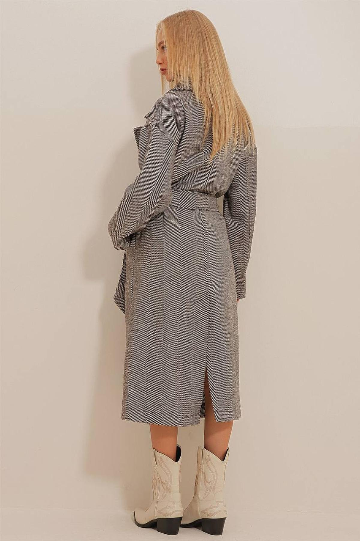 Women coat wholesale Gray color 699610